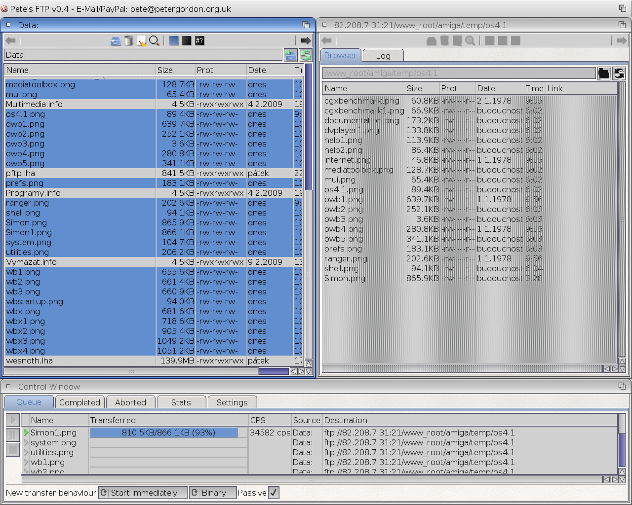 AmigaOS4.1 na Pegasosu2 - Pete's FTP