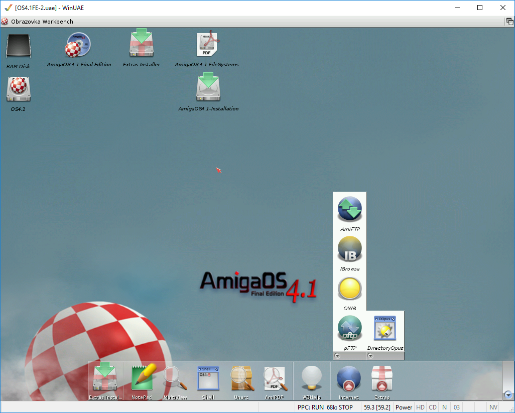 AmigaOS 4.1 - nové aplikace v AmiDocku