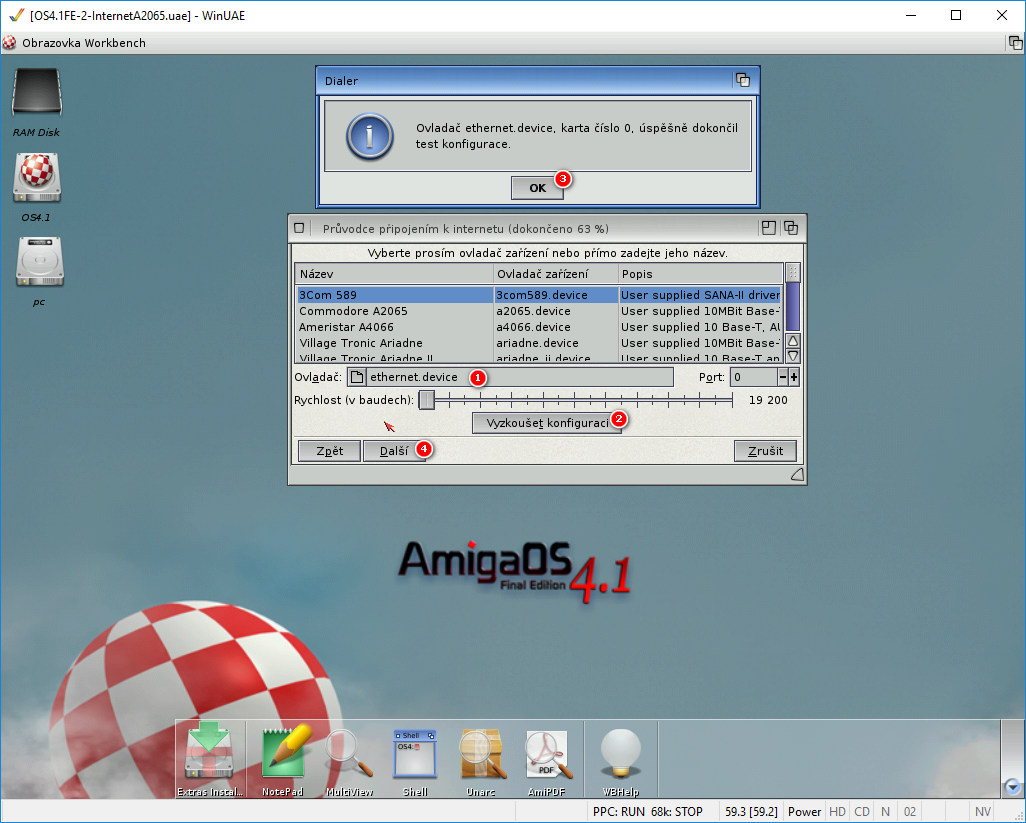 AmigaOS 4.1 - průvodce připojením k internetu