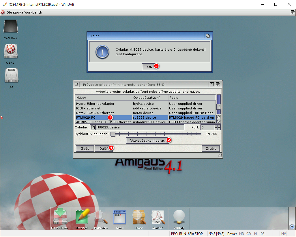 AmigaOS 4.1 - průvodce připojením k internetu