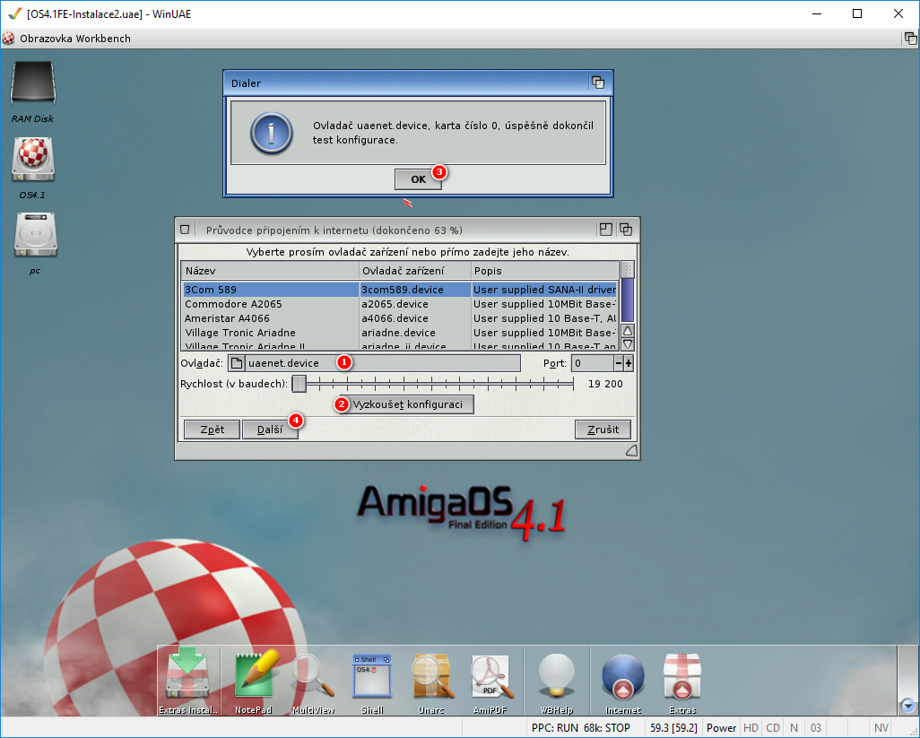 AmigaOS 4.1 - průvodce připojením k internetu