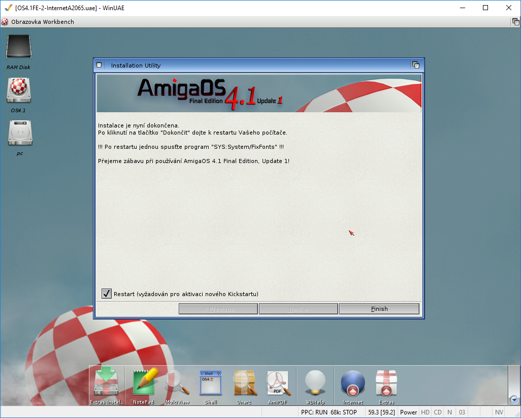 AmigaOS 4.1 - Aktualizace přes AmiUpdate