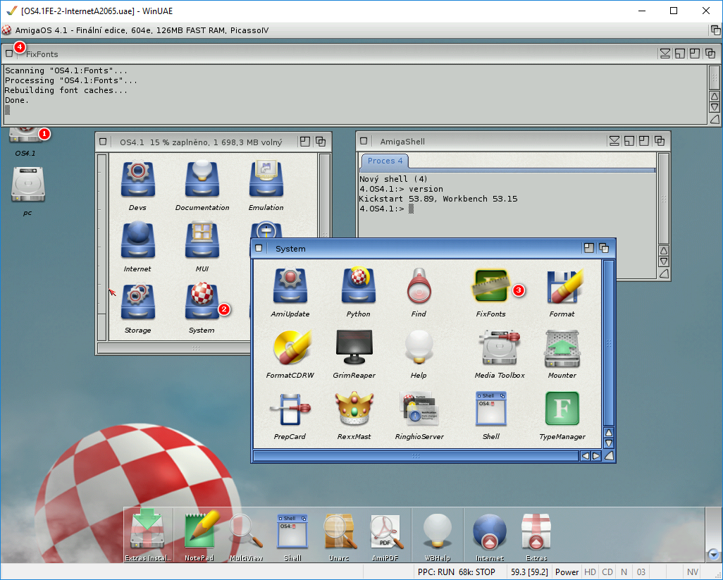 AmigaOS 4.1 - Aktualizace fontů