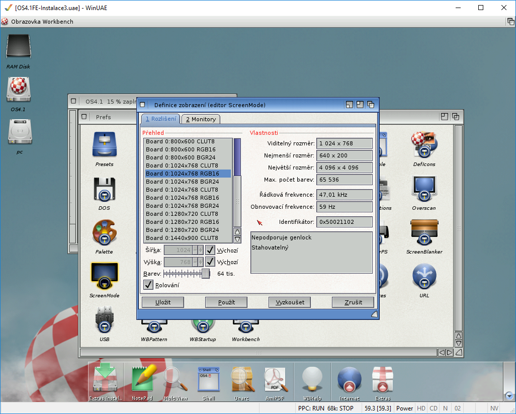 AmigaOS 4.1 - výměna grafického engine