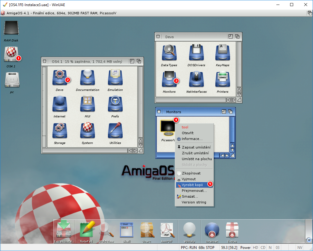 AmigaOS 4.1 - výměna grafického engine