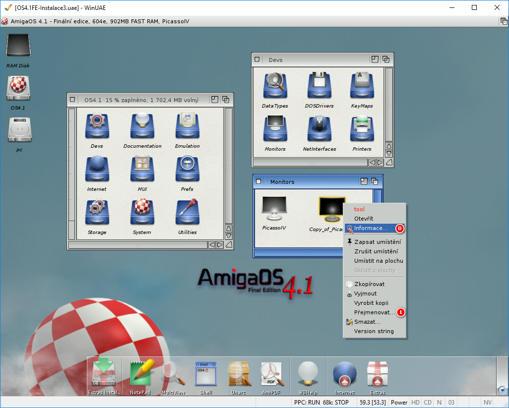 AmigaOS 4.1 - výměna grafického engine