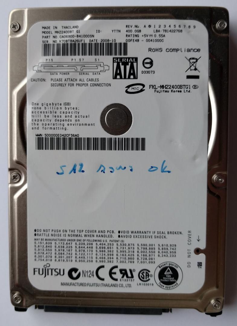 Sata Fujitsu HDD - 400 GB