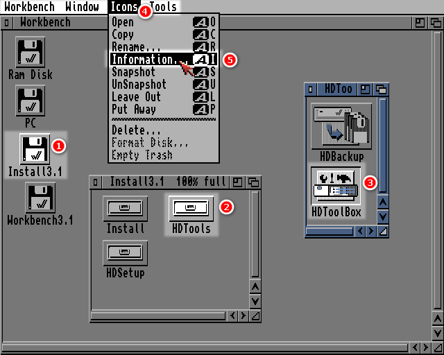 WinUAE - přístup do ToolTypes HDToolboxu