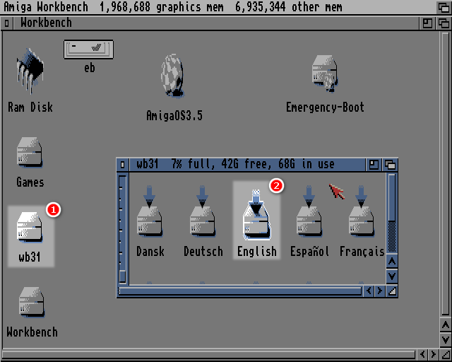 AmigaOS 3.5 - Instalace WB 3.1