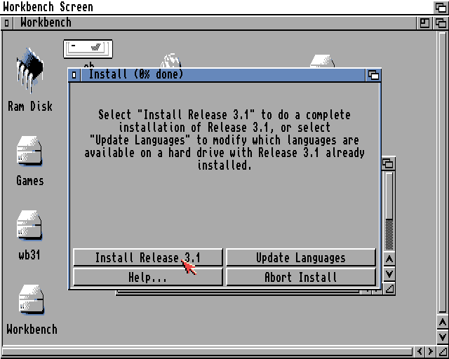 AmigaOS 3.5 - Instalace WB 3.1