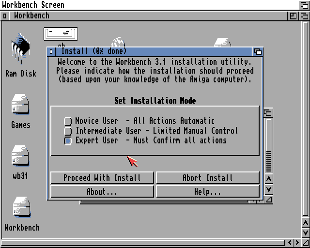 AmigaOS 3.5 - Instalace WB 3.1
