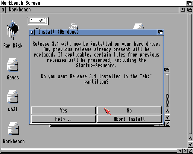 AmigaOS 3.5 - Instalace WB 3.1