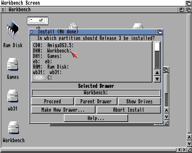 AmigaOS 3.5 - Instalace WB 3.1