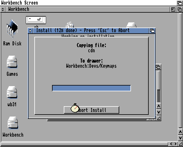 AmigaOS 3.5 - Instalace WB 3.1