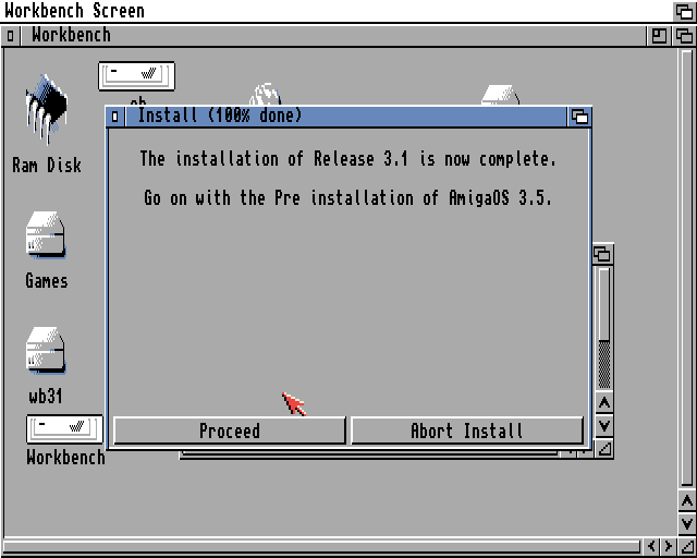 AmigaOS 3.5 - Instalace WB 3.1