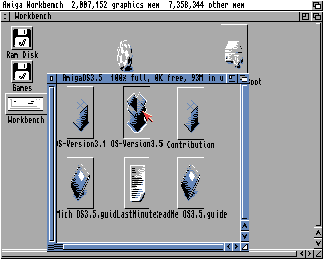 AmigaOS 3.5 - První fáze  instalace (PRE Installation)