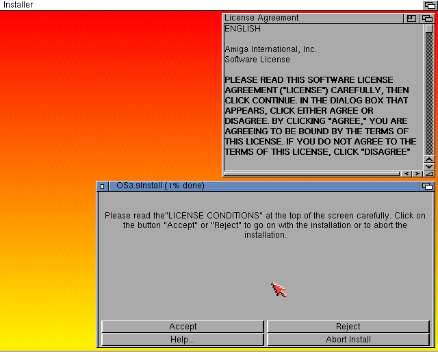 AmigaOS 3.9 - Instalace