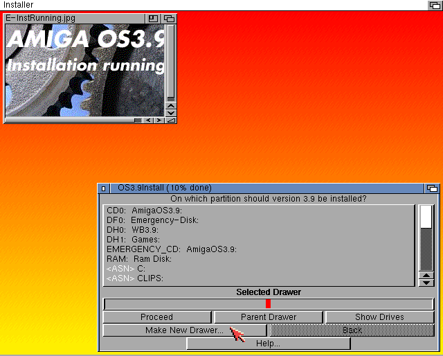 AmigaOS 3.9 - Instalace