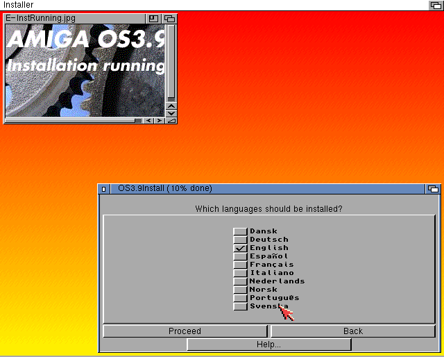 AmigaOS 3.9 - Instalace