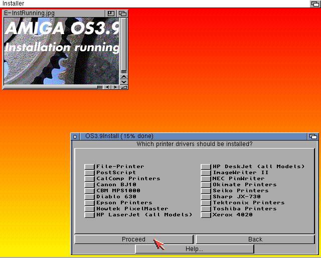 AmigaOS 3.9 - Instalace