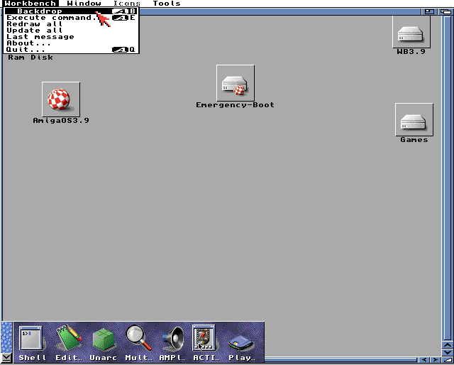 AmigaOS 3.9 - Backdrop