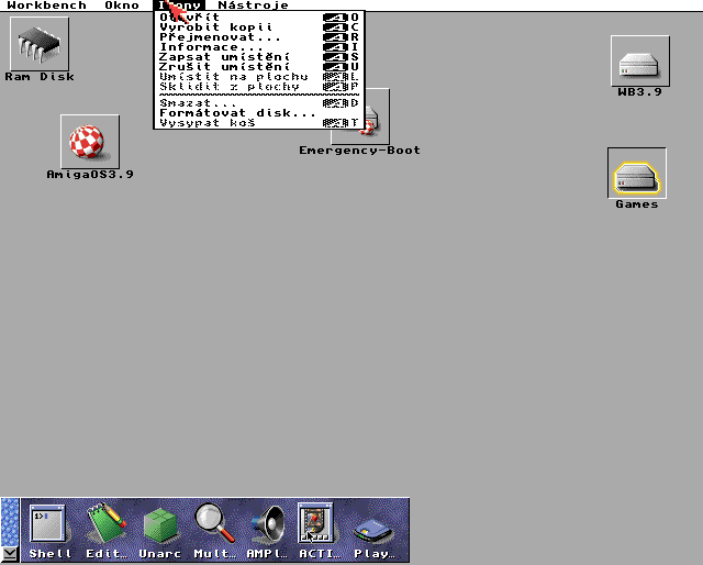 AmigaOS 3.9 - instalace a aktivace češtiny