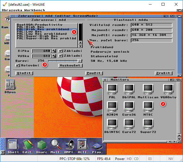 AmigaOS 3.9 - změna rozlišení