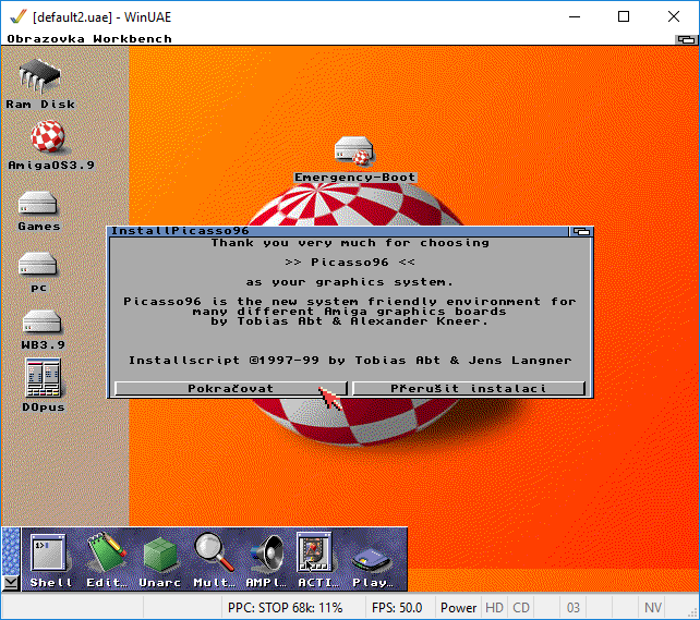 AmigaOS 3.9 - Instalace Picasso96