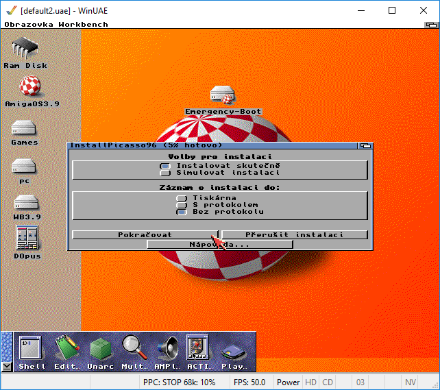 AmigaOS 3.9 - Instalace Picasso96