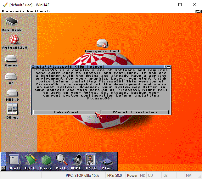 AmigaOS 3.9 - Instalace Picasso96