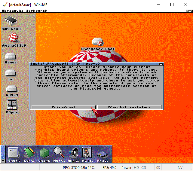 AmigaOS 3.9 - Instalace Picasso96