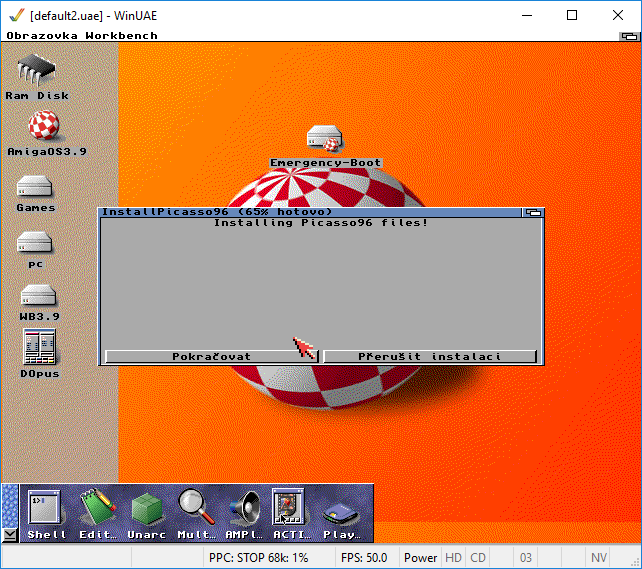 AmigaOS 3.9 - Instalace Picasso96