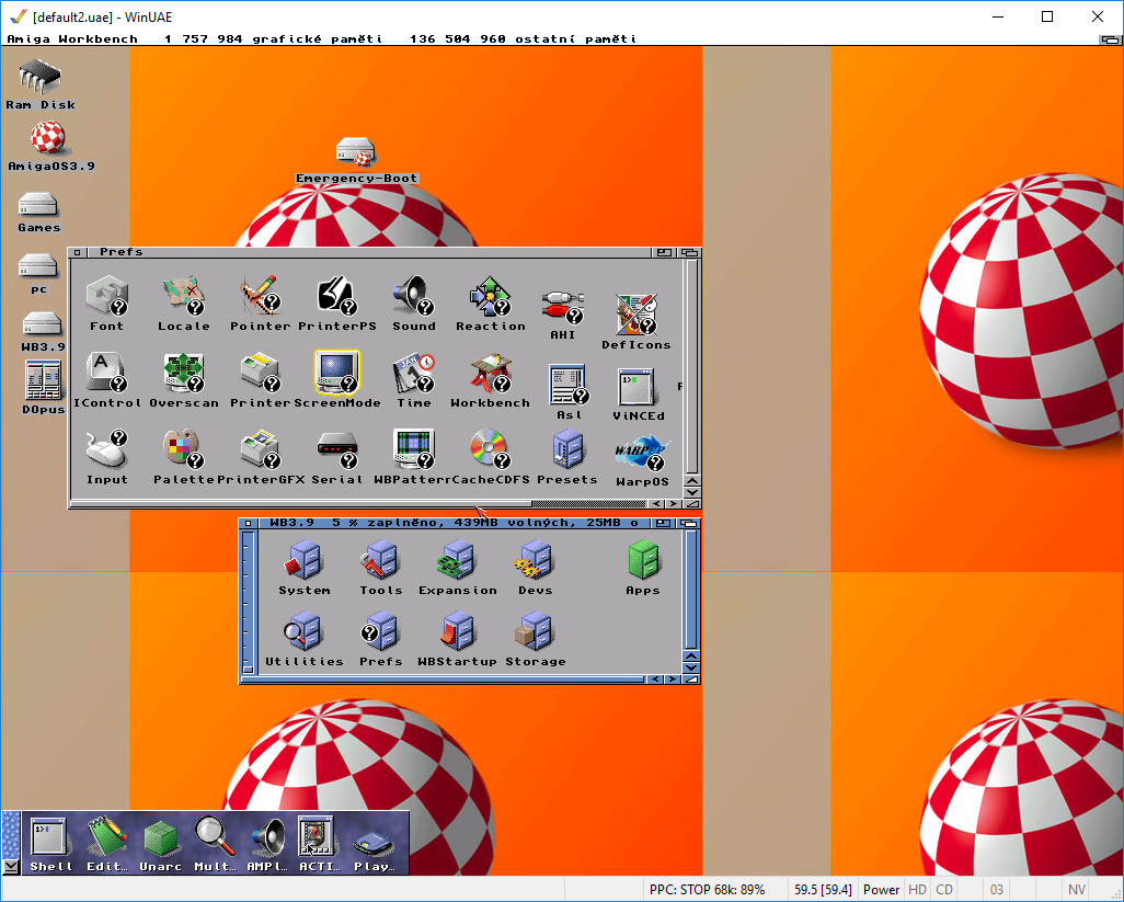 AmigaOS 3.9 - Instalace Picasso96