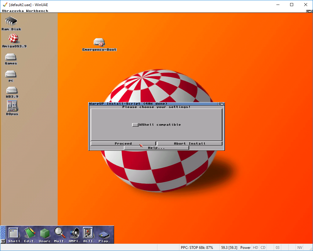 AmigaOS 3.9 - WarpOS