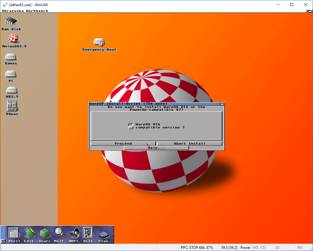 AmigaOS 3.9 - WarpOS