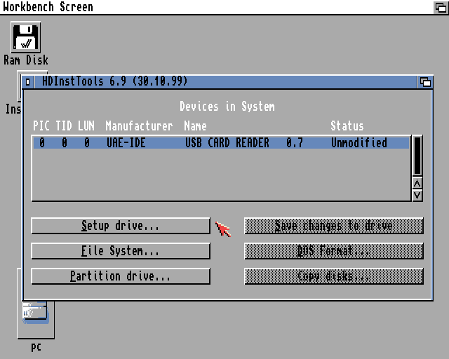 HDInstTools Amiga Workbench 3.1