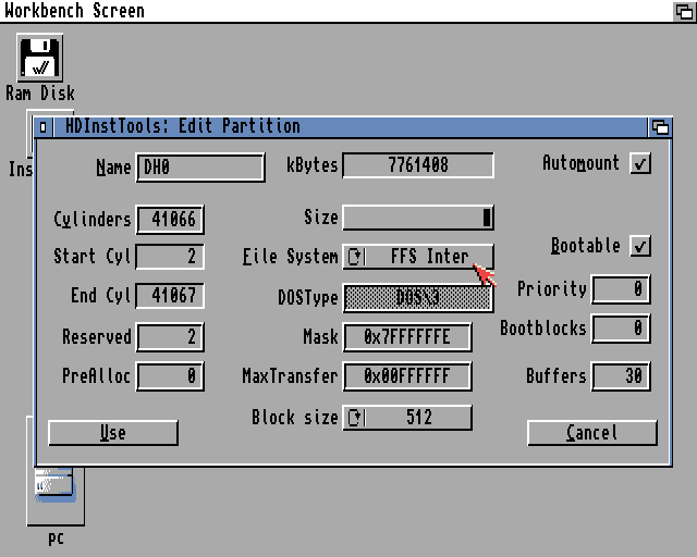 HDInstTools Amiga Workbench 3.1