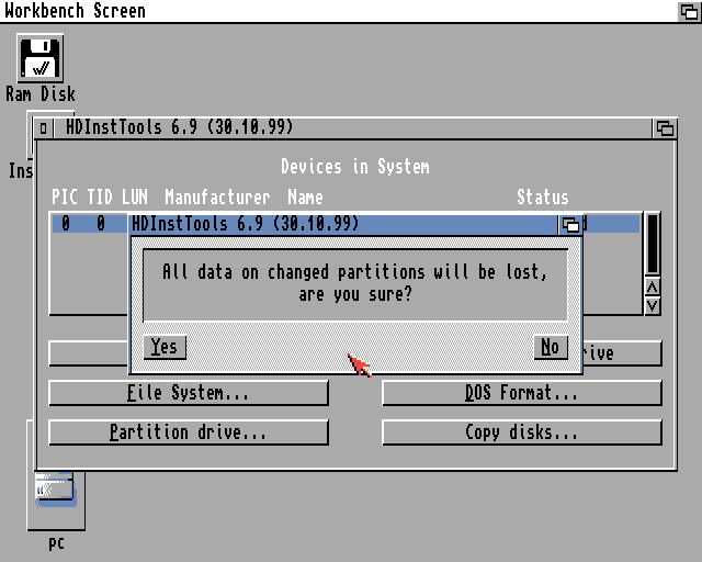 HDInstTools Amiga Workbench 3.1