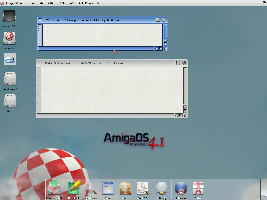 AmigaOS 4.1 - formátování disku