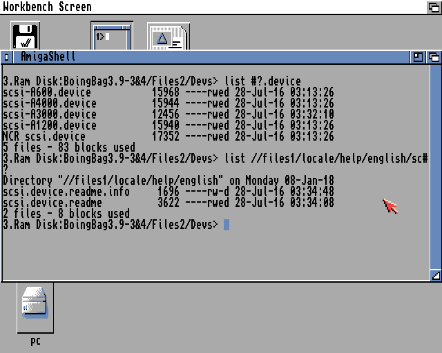 patchnuté scsi.device v BoingBagu