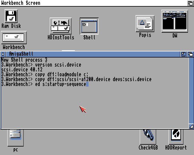 Copy LoadModule scsi.device Amiga Workbench 3.1