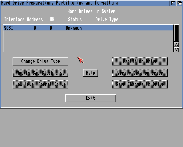 Amiga HDToolBox Workbench 3.1