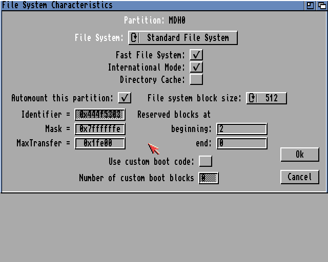 Amiga HDToolBox Workbench 3.1