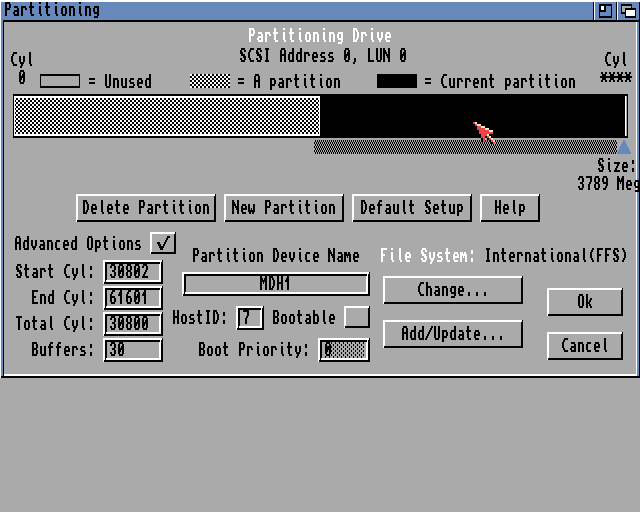 Amiga HDToolBox Workbench 3.1