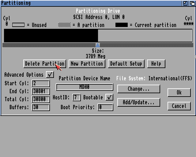 Amiga HDToolBox Workbench 3.1