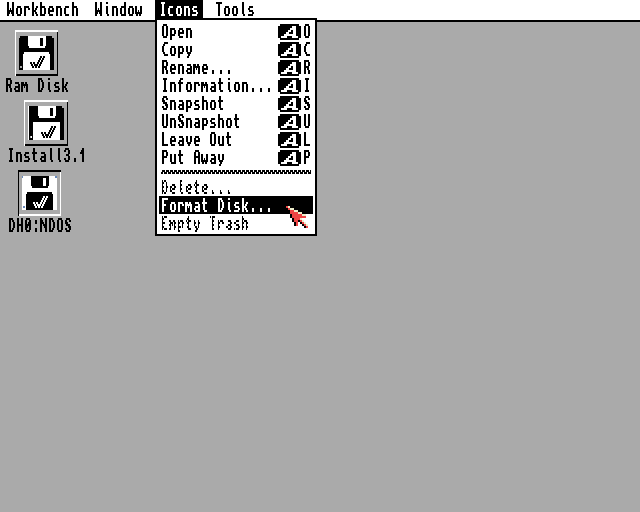 Amiga Disk Format Workbench 3.1