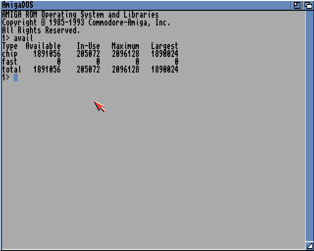 Maximum Chip Available memory in Worbench 3.1