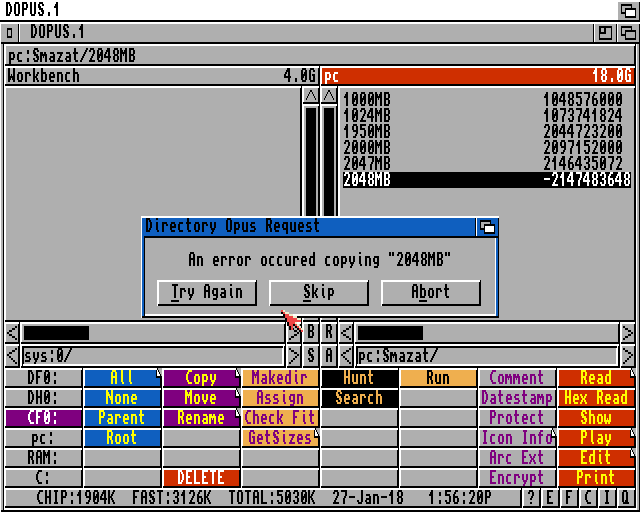 Amiga File System Limits