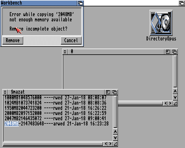 Amiga File Size Limits