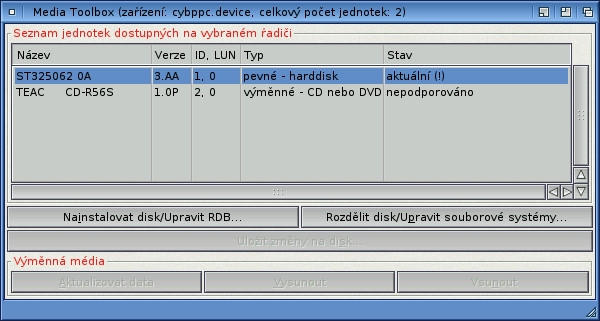 MediaToolBox - Nový HDToolBox